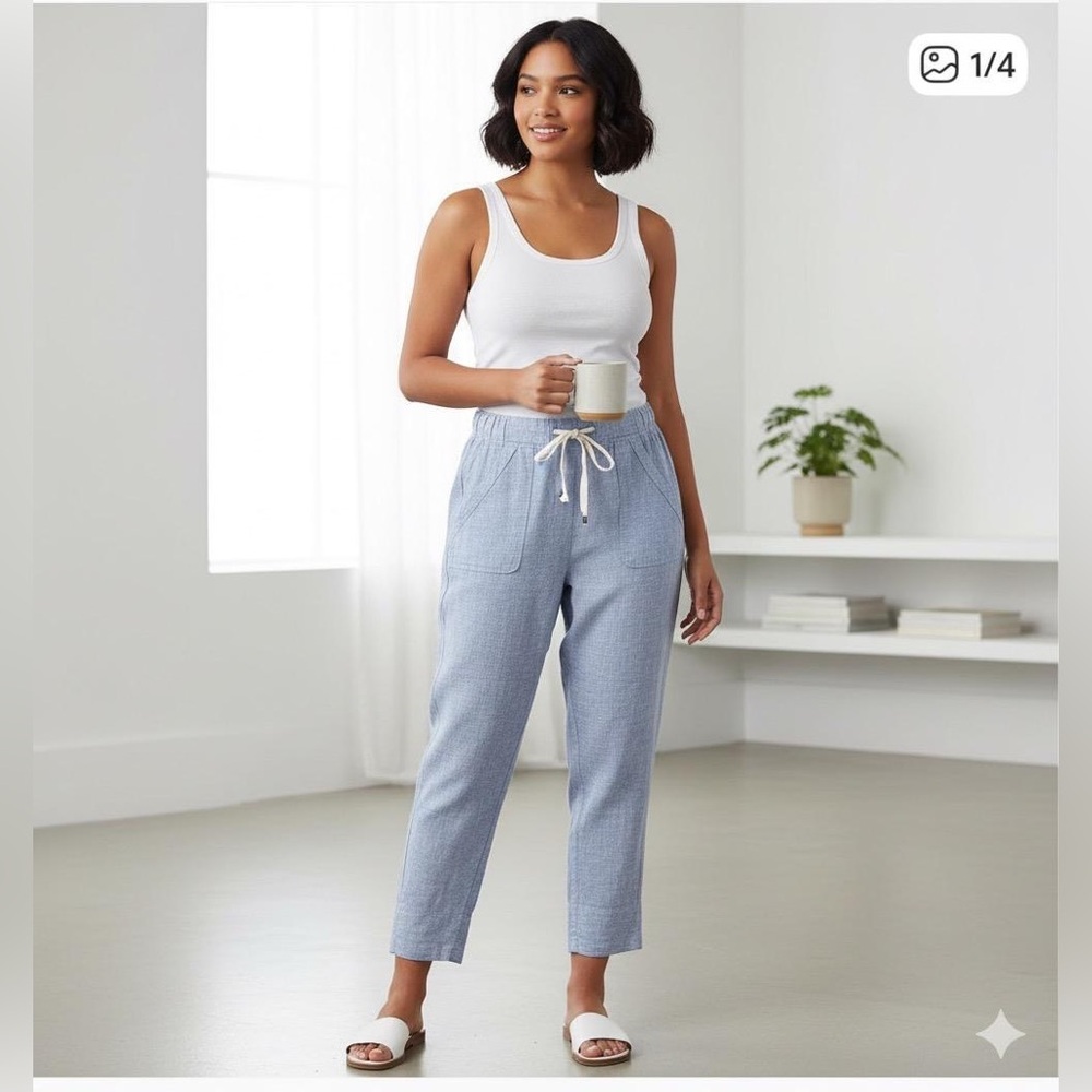 Calvin Klein Blue Straight Leg Pants